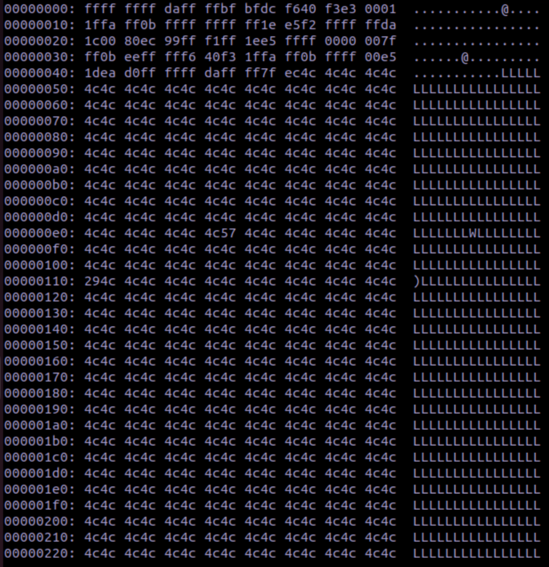 image of the hex dump